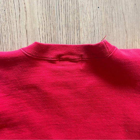 Vintage Cropped Roots Sweatshirt Red MENS SMALL - Picture 10 of 11